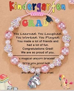 Pink Unicorn Charm Bracelet for Girls Cute Adjustable Pearl Rhinestone Unicorn Bracelets for <strong>Niece</strong> Girls Daughter Christmas <strong>Gift</strong> - Product Image 6