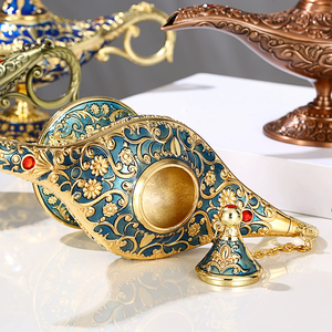 Promoción Decoración para el Hogar Artesanía de Metal Regalo Lámpara de Aladino Antigua de los Deseos Souvenir Lámpara Mágica de Aladino Vintage para Decoración del Hogar - Product Image 4