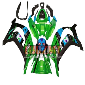 Corps d'injection pour KAWASAKI <span class=keywords><strong>NINJA</strong></span> ZX-10R <span class=keywords><strong>Shark</strong></span> Green ZX10R 16 17 18 19 20 54LQ.133 ZX 10R 1000 2016 2017 2018 2019 2020 Carénage - Product Image 1