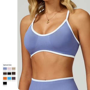 <span class=keywords><strong>Reggiseno</strong></span> <span class=keywords><strong>sportivo</strong></span> ad alto impatto elastico morbido e ad asciugatura rapida gilet da donna <span class=keywords><strong>reggiseno</strong></span> Fitness con contrasto di colore da palestra Yoga - Product Image 1