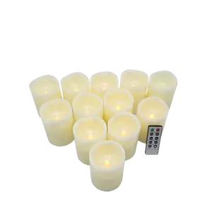 Matti's Amazon Hot selling led ivory led candles with remote set of 12