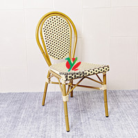 Chaise de bistrot en rotin Paris empilable pour patio extérieur