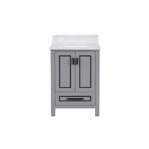 Meuble-lavabo de salle de bain moderne haut de gamme autoportant de 24 pouces avec lavabo en céramique et caractéristiques résistantes à l'eau - Product Image 1
