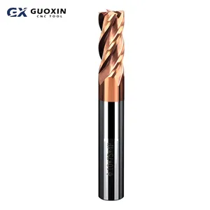 HRC55 karbür end mill cnc makinesi aracı HRC55 dört flüt freze kesicisi