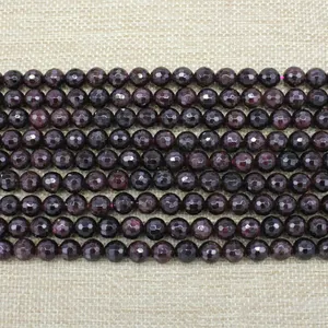 De alta calidad natural piedras preciosas granate perlas facetadas de piedras preciosas perlas para la fabricación de joyas (AB1803)