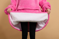 Winter-TV-Kapuzendecke aus Sherpa-Fleece, Flauschiger Übergroßer Riesensweatshirt-Decke für Erwachsene