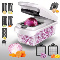 Bpa Gratis Multifunctioneel Keukengereedschap Uiensnijder 13 In 1 Groentesnijder Shredder Handgraspen Fruitgroente Chopper