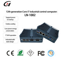 Mini Ordenador Industrial Sin Ventilador, Carcasa de Aluminio, Doble LAN, COM, HDMI, VGA, USB, Amplio Rango de Temperatura, 24/7, Confiable, Larga Duración