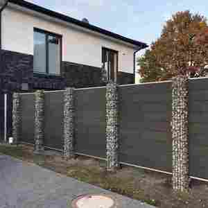 Panneaux de clôture de <span class=keywords><strong>jardin</strong></span> en WPC moderne Aeo-120 de 6 pieds, vente en gros, résistants au vent, panneaux en bois-plastique pour l'extérieur - Product Image 3