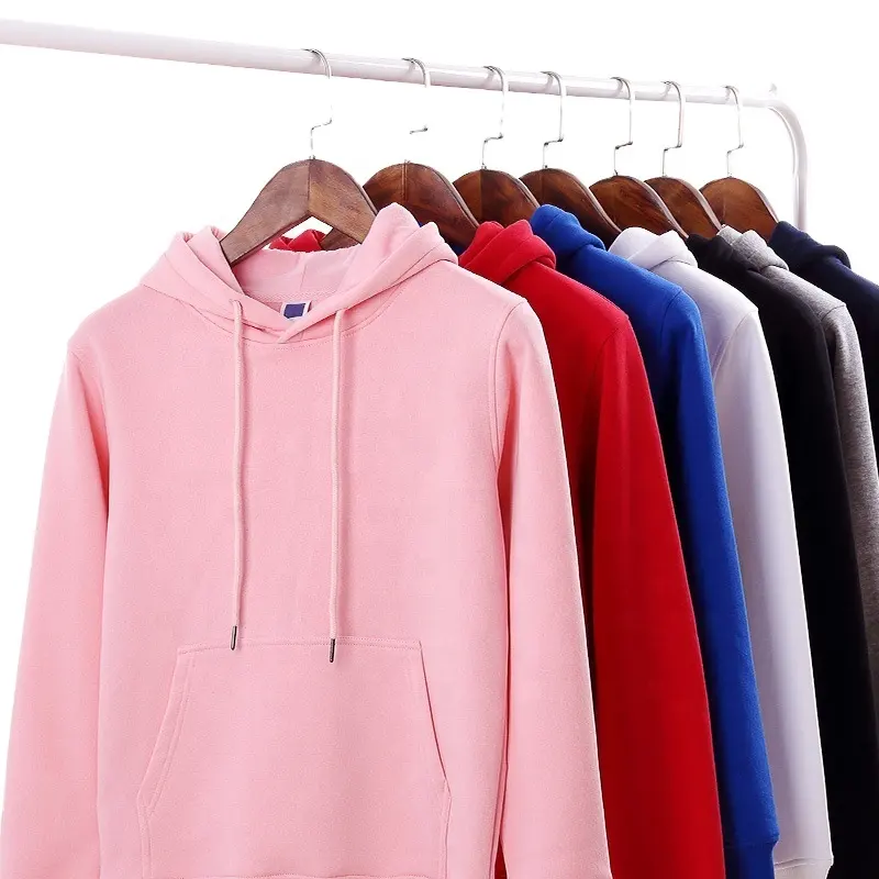 Printed Hoodies Cotton Fashion Plain Thick Pullover Solid Custom Logo Printed Embroidered Men Hoodies