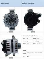 Alternateur de voiture pour Ford F-150 V8 6.2L 6210cc 379cid 2010, Ford F-150 V8 6.2L 6210cc 379cid 2011 à 2013 FG15S024