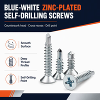 Factory Stock Countersunk Screws with Shank Pins: ST4.2, ST4.8, ST5.5. Cross-slot Countersunk Self-tapping Screws