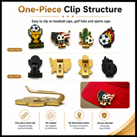 Clip para Gorra de Aleación de Zinc con Temática de Fútbol, Clip para Gorra de Béisbol y Golf, Recuerdo de Fútbol, Regalo, En Stock, Logotipo Personalizado