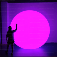 Grand ballon gonflable de 3m avec lumière LED Géant gonflable Changement de couleur RVB Lumière Ballon Décoration d'événement