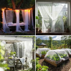 Gran oferta DIY en <span class=keywords><strong>Amazon</strong></span>, mosquitera de tela, cubierta de insectos para jardín al aire libre, cama elevada, barrera de malla, Parasol Blanco - Product Image 3