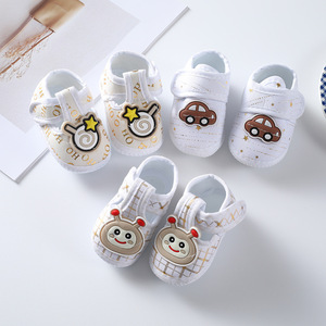 DOU YI Zapatos de Bebé Unisex para Primavera y Otoño, Suela <span class=keywords><strong>Suave</strong></span> de Tela, Cierre de Velcro, Diseño de Dibujos Animados, Transpirables, Antideslizantes, de 0 a 1 Año - Product Image 1