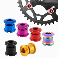 Vis de pédalier en alliage d'aluminium 7075 et acier au carbone, personnalisables OEM, colorées, pour vélos de montagne (mono ou double)