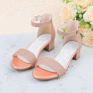 Sandalias de Princesa para Niña Pequeña, Multicolores, con Tira Ancha, Hebilla en el Tobillo, Tacón Bajo, Suela Suave, Zapatos Casuales para Fiesta, Venta al por Mayor 2025 para Bebé Niña - Product Image 2