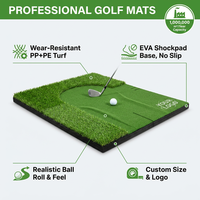 Vente en gros OEM Personnalisé Green de putting de golf ambidextre à 9 ou 18 trous pour usage intérieur/extérieur, aide à l'entraînement de golf de haute performance