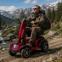 Scooter Eléctrico Ligero y Elegante R4SE en Oferta, Scooter de Movilidad de 4 Ruedas para Personas Mayores con Discapacidad, para Viajes Diarios