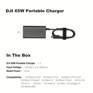 Chargeur de voiture 65W avec QC3.0/QC2.0 & PD pour 3 Pro/Mavic 4 Pro/Air 3/Avata 2/ 2 Earphone & Téléphone portable - Product Image 5