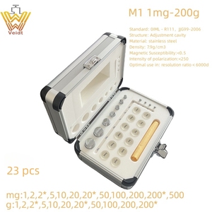 Poids d'étalonnage Veidt E2 F2 M1 1mg-5kg, lot de 28 pièces, pour balance de laboratoire 0,1g, ensemble de poids E2 F2 M1 1mg-5kg 28 pièces - Product Image 2