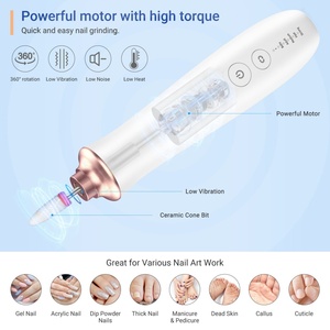 Kit de perceuse à ongles électrique portable avec embouts de polissage, gel USB, rotation réglable avant et arrière, machine à retirer les ongles - Product Image 4