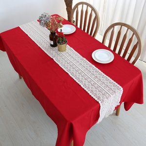Camino <span class=keywords><strong>de</strong></span> <span class=keywords><strong>mesa</strong></span> <span class=keywords><strong>de</strong></span> encaje con borlas, estilo europeo, <span class=keywords><strong>para</strong></span> hogar, restaurante, cafetería, bonito y económico, con diseño floral calado <span class=keywords><strong>de</strong></span> algodón - Product Image 2