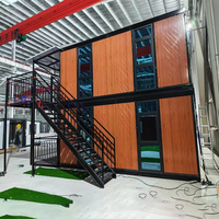 Maison préfabriquée en conteneur, mobile, pliable, en panneaux sandwich en acier, maison préfabriquée moderne à une pièce, mini-maisons