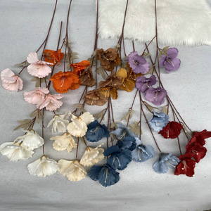 Flor de Kapok Artificial de Tres y Cuatro Cabezas, 30cm-100cm, Decoración para Bodas y Hogar, Flores de Seda al por Mayor - Product Image 1