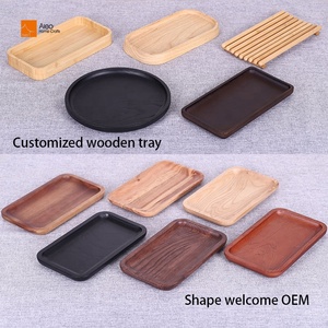 Plateau de service multifonctionnel en bois <span class=keywords><strong>d</strong></span>'olivier, fait main, écologique, recyclable, durable, de luxe moderne, pour les fêtes, le café et la <span class=keywords><strong>d</strong></span>écoration de la maison - Product Image 4