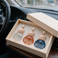 Diffuseur de parfum pour voiture en verre irrégulier personnalisé, flacon vide à clip pour huiles essentielles, emballage de parfum pour voiture
