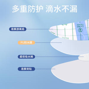 Daxie Patchs d'oreille imperméables 68mmx44mm pour la natation et le bain, pour enfants et adultes avec oreilles percées, paquet de 20 pièces - Product Image 2