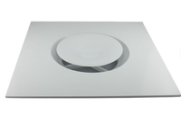 Grille réglable en aluminium pour CVC, diffuseur de plafond carré et circulaire avec amortisseur