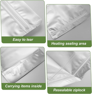 Sachets refermables en aluminium transparent, anti-odeur, sous vide, avec fenêtre transparente, en Mylar, pour or et argent, à prix abordable - Product Image 4