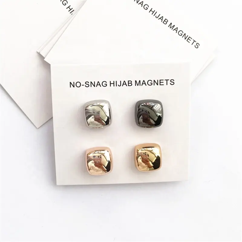 Мини-Квадратные магниты для хиджаба, безопасная брошь-зажим для шарфа, крепкие Магнитные Булавки для хиджаба премиум-класса
