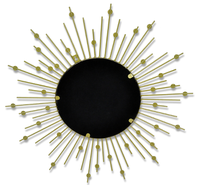 Miroir mural décoratif rond en fil de métal doré, 12 pièces, pour effet sunburst, vente en gros
