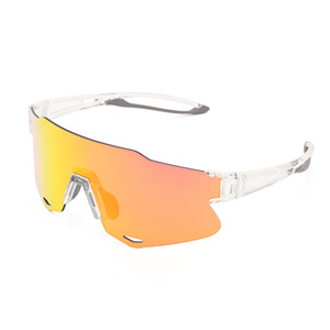 Polarized Cycling Sunglasses Frameless PC Mirror Lenses 100% UV Protection Multi Functional Sports <b>Eyewear</b> - Product Image 1