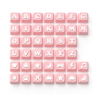 Ensemble de touches de clavier imprimées en 3D, touches de clavier personnalisées avec lettres de l'alphabet, touches de clavier kawaii pastel, 40 pièces, style MX, cadeau mécanique