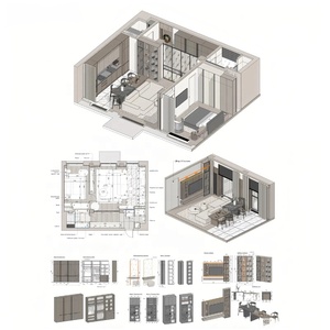 Tâm Trạng Hội Đồng Quản Trị Toàn Bộ Nhà Tùy Biến Thiết Kế Nội Thất Dịch Vụ <span class=keywords><strong>3D</strong></span> CAD Bản Vẽ Thân Thiện Với Môi Bền Tối Giản Phòng Tắm Bên Ngoài - Product Image 4
