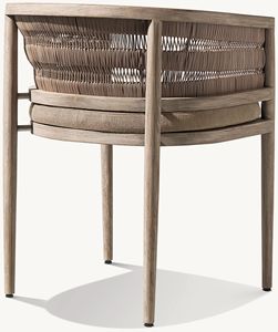 Nusa rắn gỗ tếch ngoài trời wicker bàn ăn và Ghế kết hợp Bắc Âu rắn đồ nội thất mây gỗ đặt ngoài trời Vườn giải trí - Product Image 5