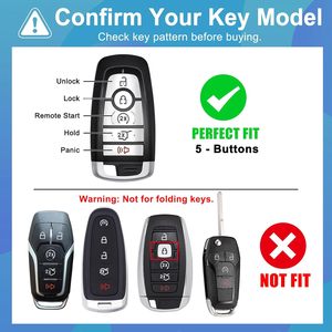 Funda para Llaves Ford - Carcasa Completa de TPU Suave con Llavero, Compatible con Explorer, Escape, Bronco, Mustang, F150, F250, F350, Ranger, <span class=keywords><strong>Lincoln</strong></span> - Product Image 5