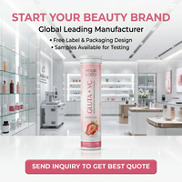 Comprimés effervescents sans sucre à formule avancée Gluta VC pour l'éclat intérieur, avec logo personnalisé, 20 unités