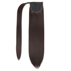Clip de extensión de <span class=keywords><strong>cola</strong></span> de caballo de 24 "en Envoltura recta larga alrededor de <span class=keywords><strong>cola</strong></span> de caballo <span class=keywords><strong>extensiones</strong></span> de <span class=keywords><strong>cabello</strong></span> sintético suave <span class=keywords><strong>Natural</strong></span> para mujeres - Product Image 2