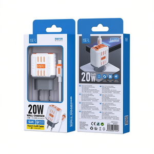 Cargador de pared de 20W GaN con salida USB C y USB A, cable de tipo C a IP - Product Image 2