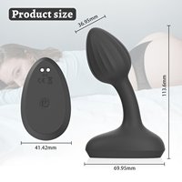 Y.Love Plug anal Sex Toy Télécommande 10 modes de vibration puissants Silicone liquide IPX6 Étanche Petit plug vibrant pour le fessier