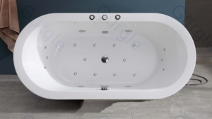 Venta caliente Interior Diseño de lujo Empaque Bañera independiente Bañera de hidromasaje de superficie sólida para adultos - Product Image 4