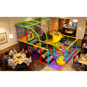 Petite aire de jeux mobile et colorée pour enfants, mini-terrain de jeu intérieur avec toboggan et <span class=keywords><strong>piscine</strong></span> à balles pour la maison et l'école - Product Image 4