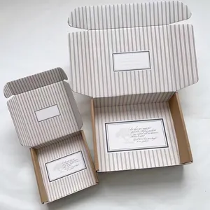 Boîtes d'expédition rigides avec impression et conception gratuite de logo de taille personnalisée emballage de chapeau de vêtements boîte postale d'expédition marron carton ondulé B