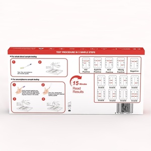 Kit <span class=keywords><strong>de</strong></span> Prueba Rápida 4 en 1 para Detección <span class=keywords><strong>de</strong></span> <span class=keywords><strong>VIH</strong></span>, VHC, HBsAg y Sífilis en Sangre, Manual, <span class=keywords><strong>de</strong></span> Plástico, para Uso Doméstico, Resultados Rápidos, Fácil <span class=keywords><strong>de</strong></span> Usar - Product Image 2